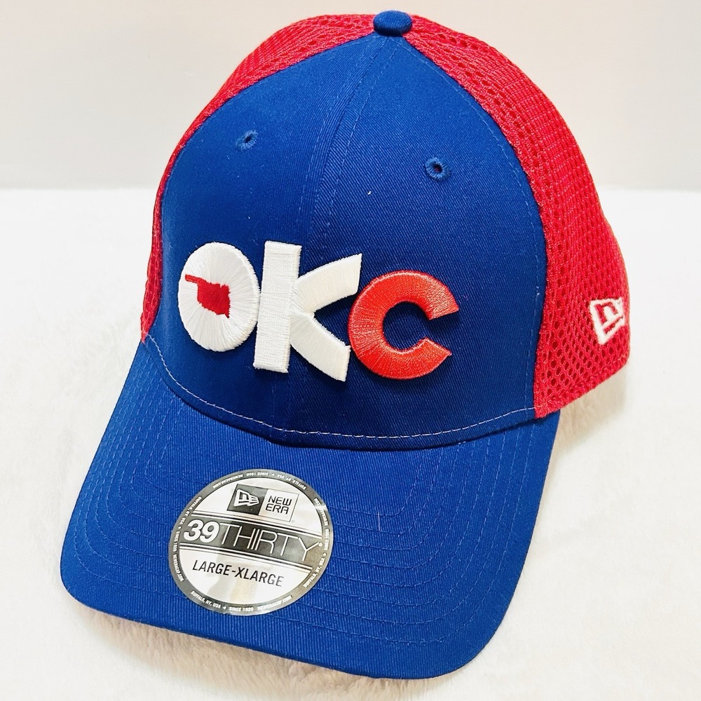 New Era Oklahoma City 89ers Logo 39THIRTY Stretch Hat Cap L/XL‎ Blue MiLB